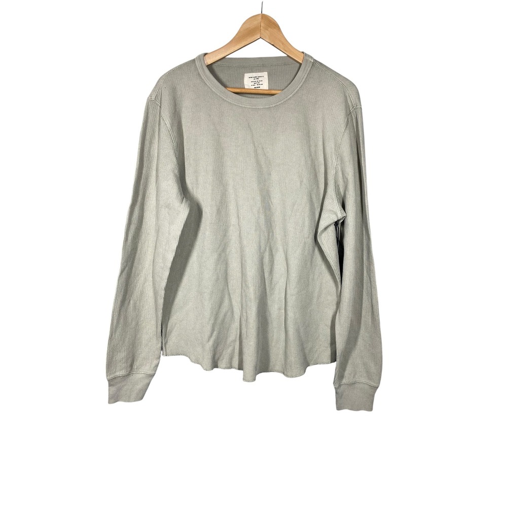 Buck Mason Thermal Tee Mens L Grey NEW Waffle Knit Vintage Thermal Surplus Tee